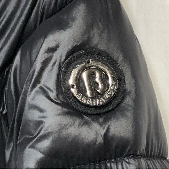 Bernardo Black Full Zip Snap Button Long Puffer Jacket Womens Size XS - Picture 3 of 16